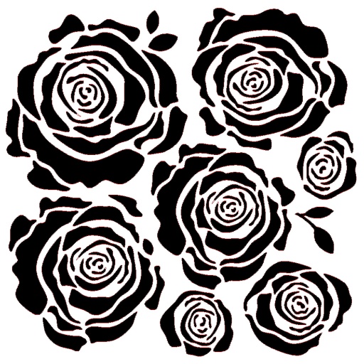 Stencil - Roses (6x6 inch)